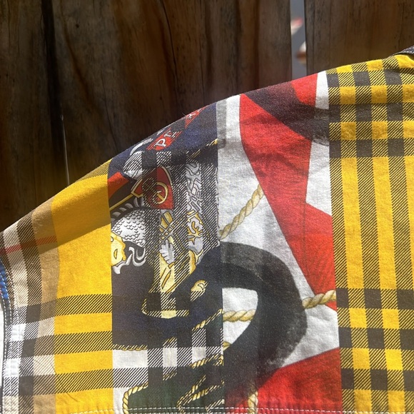 Burberry London Chester Mixed Printed Button Shirt.size Xl.💛 - Picture 14 of 16